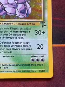 Nidoking 11/130 Holo Rare - Pokemon Base Set 2 Unlimited - LP-/MP Wotc Vintage - Image 5