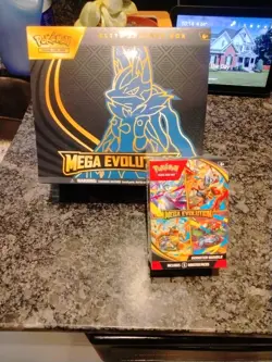 Pokemon TCG Mega Evolution Lucario ETB & Mega Evolution Booster Bundle - Image 1