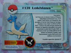 LOKHLASS #131 - TOPPS TV ANIMATION EDITION 1999 - CARTE POKEMON - TRES BON ETAT - Image 4