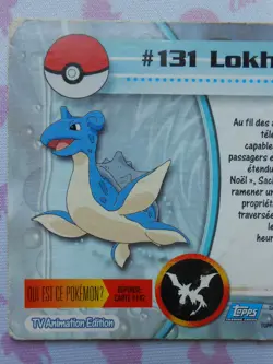 LOKHLASS #131 - TOPPS TV ANIMATION EDITION 1999 - CARTE POKEMON - TRES BON ETAT - Image 5