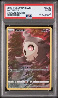 2023 POKEMON SWORD & SHIELD CROWN ZENITH #GG28 FULL ART/DUSKULL PSA 9 - Image 1