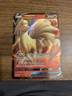 Pokemon Ninetales V 026/192 Ultra Rare SWSH Rebel Clash NM - Image 1