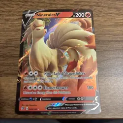 Pokemon Ninetales V 026/192 Ultra Rare SWSH Rebel Clash NM - Image 3