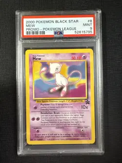 PSA 9 2000 #8 MEW POKEMON PROMO BLACK STAR POKEMON LEAGUE - Image 1