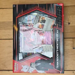 POKEMON TCG SCARLET & VIOLET DESTINED RIVALS TEAM ROCKET'S MEWTWO EX BOX - Image 1