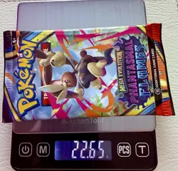Pokemon 🔥 Mega Evolution Phantasmal Flames – 7 HEAVY Packs (22.6–22.65g) 🔥 - Image 1