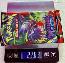Pokemon 🔥 Mega Evolution Phantasmal Flames – 7 HEAVY Packs (22.6–22.65g) 🔥 - Image 3