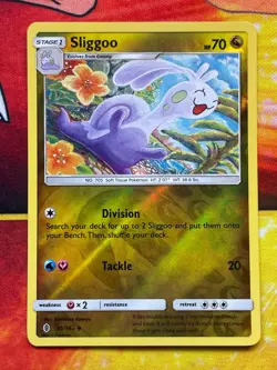 Sliggoo 95/145 Reverse Holo Uncommon - Pokemon S&M Guardians Rising - Pack Fresh - Image 1