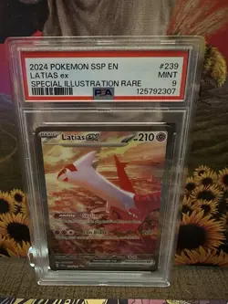 Pokemon Latias EX 239/191 Sv08: Surging Sparks Special Illustration Rare PSA 9 - Image 1