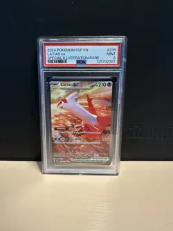 Pokemon Latias EX 239/191 Sv08: Surging Sparks Special Illustration Rare PSA 9 - Image 3