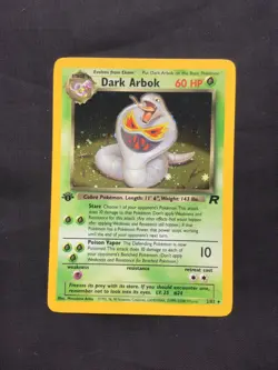 Pokemon Cards: Team Rocket 1st Edition Rare Holo: Dark Arbok 2/82 - Image 1