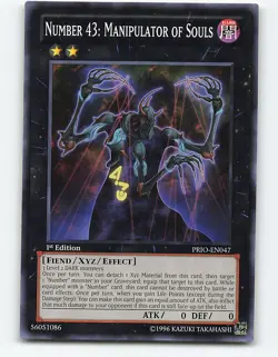 Number 43: Manipulator of Souls #PRIO-EN047 1st Edition Yugioh Card - Image 1
