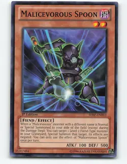 Malicevorous Spoon #SHSP-EN003 1st Edition Yugioh Card - Image 1