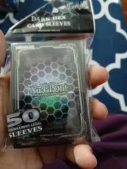 Yugioh Official Konami Dark Hex Card Sleeve 50ct - Image 1