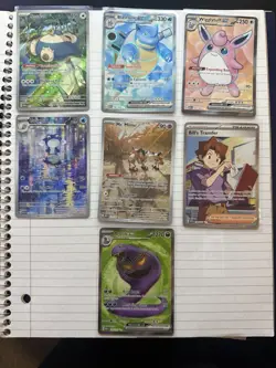Pokemon Scarlet & Violet 151 7 Card Lot! Snorlax, Blastoise, Poliwhirl, Mr Mike - Image 1