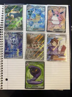 Pokemon Scarlet & Violet 151 7 Card Lot! Snorlax, Blastoise, Poliwhirl, Mr Mike - Image 3