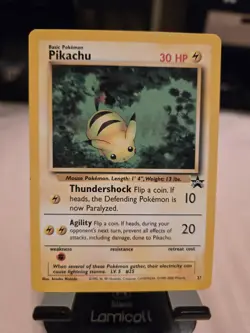 Pikachu Pokemon 2000 Promos Black Star Promo #27 Classic Trasing Card Game!! - Image 1