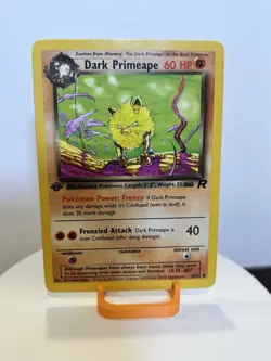 Dark Primeape 43/82 Team Rocket Regular 1st Edition Near Mint With Card Sleeve - Image 1