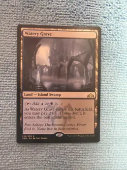 MTG Watery Grave Magic the Gathering 259/259 Guilds of Ravnica Dual Land LP - Image 1
