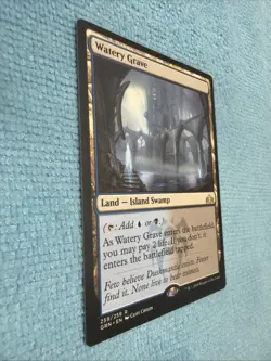 MTG Watery Grave Magic the Gathering 259/259 Guilds of Ravnica Dual Land LP - Image 2