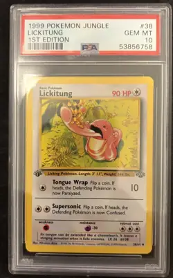 Pokemon Jungle Lickitung 1st Edition PSA 10 #38/64 1999 - Image 1