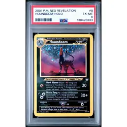 2001 P.M. Neo Revelation Houndoom Holo 8 PSA 6 EX-MT Pokemon - Image 1