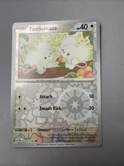 Pokemon TCG * SV Paldea Evolved * 167/193 Tandemaus REVERSE HOLO Common * NM - Image 1