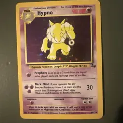 Pokemon Hypno 8/62 Fossil Holo Rare Unlimited 90 HP Pokemon TCG - Image 1