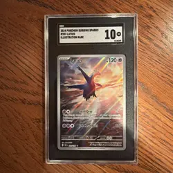 Latios Illustration Rare Pokemon SV08: Surging Sparks SGC 10 GEM - Image 1