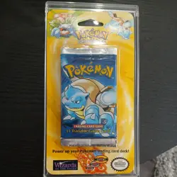 Pokemon Base Set First Edition Shadowless Blister Pack Blastoise 1999 EMPTY OPEN - Image 1