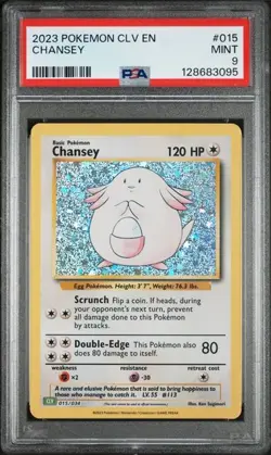 Pokemon Classic Collection Chansey Holo CLV 015/034 PSA 9 - Image 1