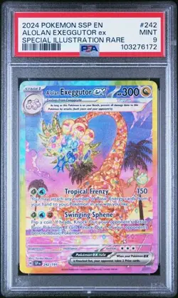 2024 Pokemon SSP EN ALOLAN EXEGGUTOR ex #242 Special Illustration RARE MINT PSA9 - Image 1