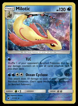 Milotic Reverse Holo 27/111 SM - Crimson Invasion Pokemon - Image 1