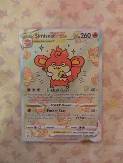 Pokemon TCG Simisear VSTAR GG37 Crown Zenith Ultra Rare Full Art NM - Image 1