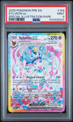 2025 POKEMON PRE EN-PRISMATIC EVOLUTIONS #156 SYLVEON EX PSA 9 - Image 1