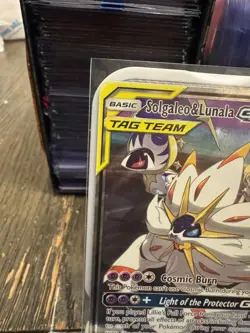 Pokemon TCG Solgaleo & Lunala GX Holo 75/236 Sun & Moon Cosmic Eclipse NM to LP - Image 5
