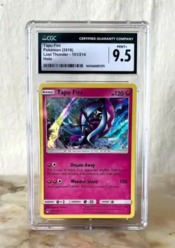 2018 Pokemon TCG Graded Mint+ 9.5 Tapu Fini Holo #151/214 Lost Thunder Set - Image 1
