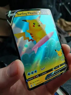 Pokemon TCG Surfing Pikachu V 008/025 Celebrations 25th Anniversary NM - Image 3