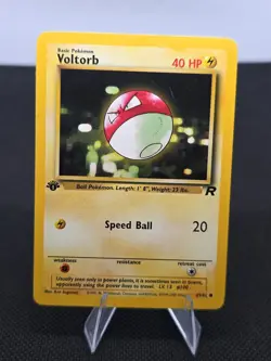 Vintage Pokemon Team Rocket Voltorb 69/82 1st Edition Common LP - Image 1