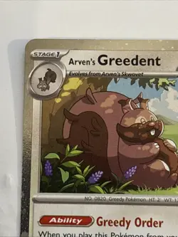 Pokemon TCG Arven's Greedent - 159/182 - Holo - Destined Rivals - Image 2