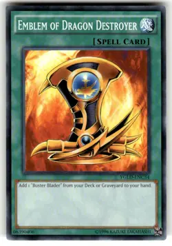 Emblem of Dragon Destroyer YGLD-ENC34 King of Games: NM Unl Edition - Image 1