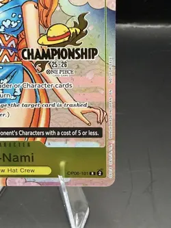 One Piece O-Nami Nami OP06-101 Championship CS 25-26 Stamp Promo - Image 3