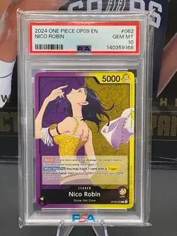 2024 One Piece English OP09-062 Nico Robin PSA 10 GEM MINT - Image 1