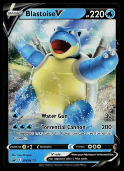 Pokemon Card - Blastoise V Sword & Shield Promo SWSH101 Holo - Image 1