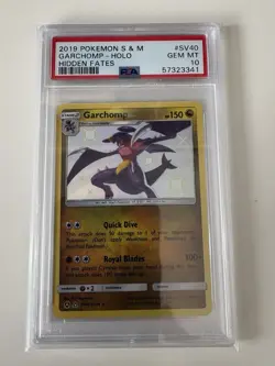 💎 PSA 10 GEM MINT 💎 GARCHOMP Holo Hidden Fates SV40/SV94 2019 Pokemon Card TCG - Image 1