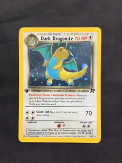 Pokemon Cards: Team Rocket 1st Edition Rare Holo: Dark Dragonite 5/82 - Image 1