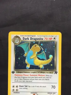 Pokemon Cards: Team Rocket 1st Edition Rare Holo: Dark Dragonite 5/82 - Image 2