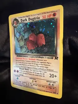 Pokemon Dark Dugtrio TCG 6/82 Rare Holo Card - Image 3