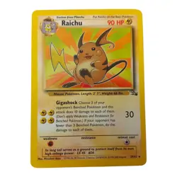 Raichu Fossil 29/62 LP Rare Pokemon TCG Card Stage 1 Regular - Image 5