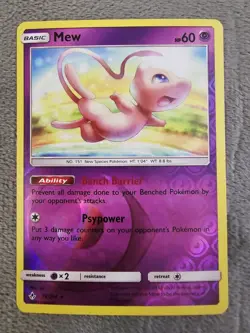 Pokemon Unbroken Bonds Mew Reverse Holo Rare Card 76/214 NM - Image 1
